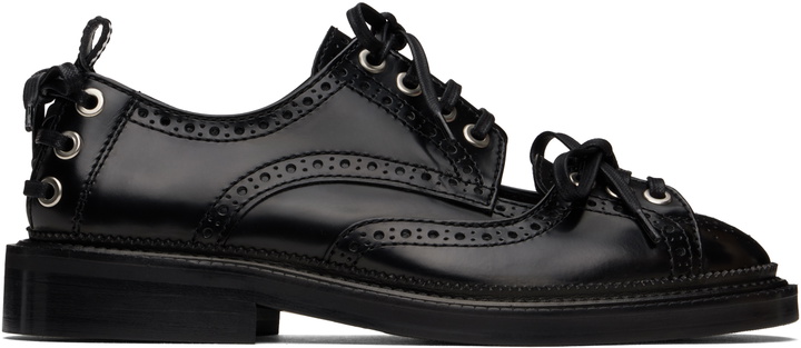 Photo: Simone Rocha Black Multi-Lace Cutout Brogues