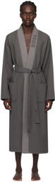 BOSS Gray Jacquard Robe