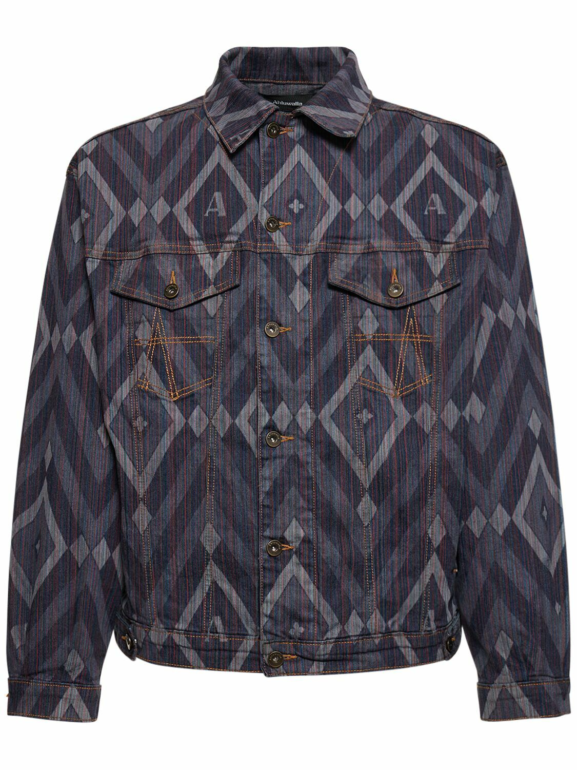 AHLUWALIA - Signature Printed Denim Jacket