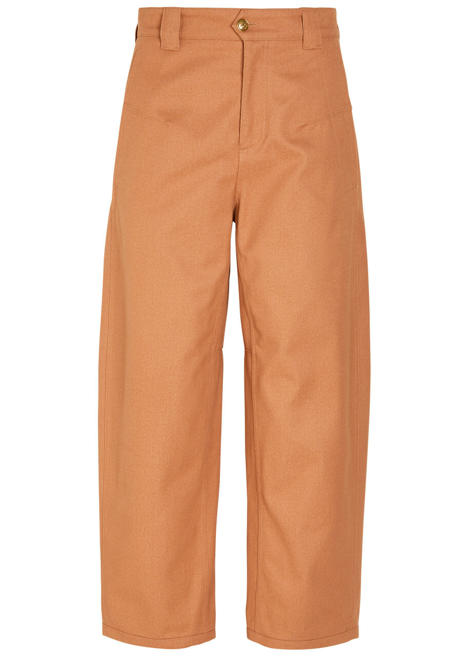 Chloe Barrel-leg Canvas Trousers Pink