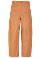 Chloe Barrel-leg Canvas Trousers Pink