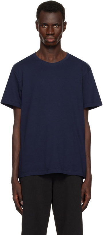 Photo: SKIMS Navy 'SKIMS Cotton' Classic T-shirt