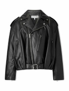 LOEWE - Belted Padded Leather Jacket - Black