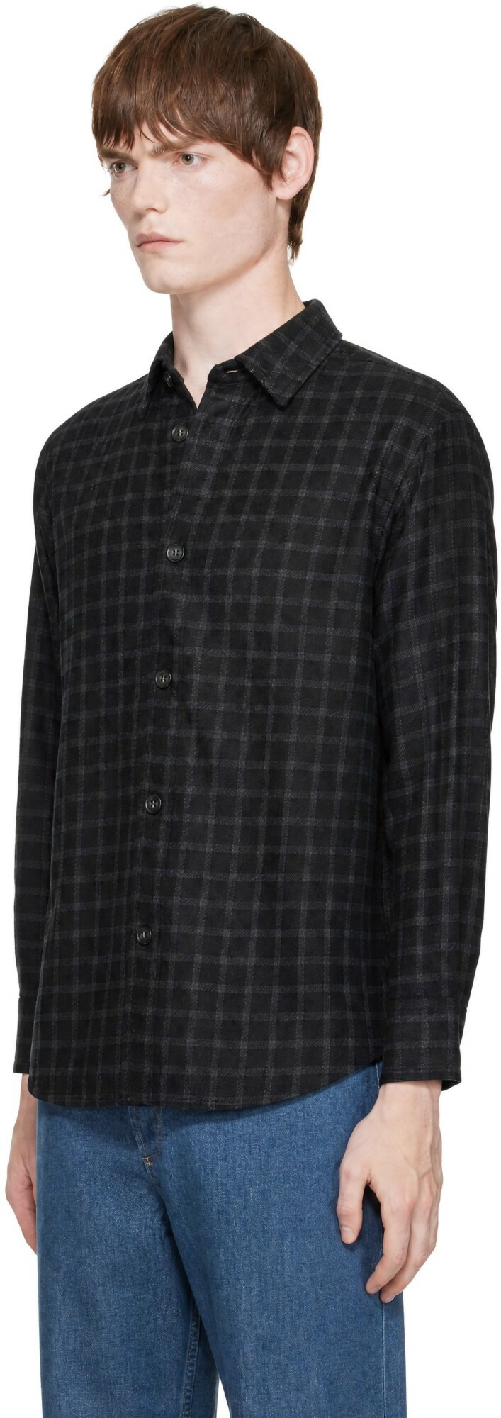 A.P.C. Black Checked Overshirt