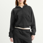 SKIMS Women's Cotton Fleece Classic Zip Up Hoodie in Onyx