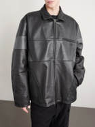 VETEMENTS - Cut-Up Oversized Patchwork Leather Jacket - Black