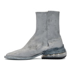 Maison Margiela Grey Paint Airbag Tabi Boots