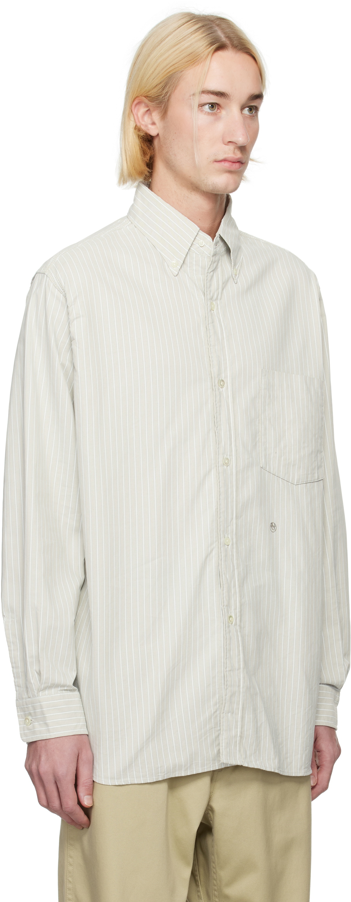 nanamica Big ButtonDown Wind StripeShirt オファー