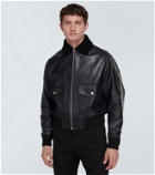 Givenchy Shearling-trimmed leather jacket