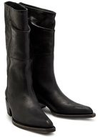 Khaite Clive 35 Leather Mid-calf Boots Black