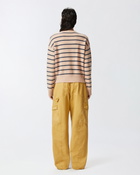 Pinko Striped Sweater With Logo Nude/Grey/Orange