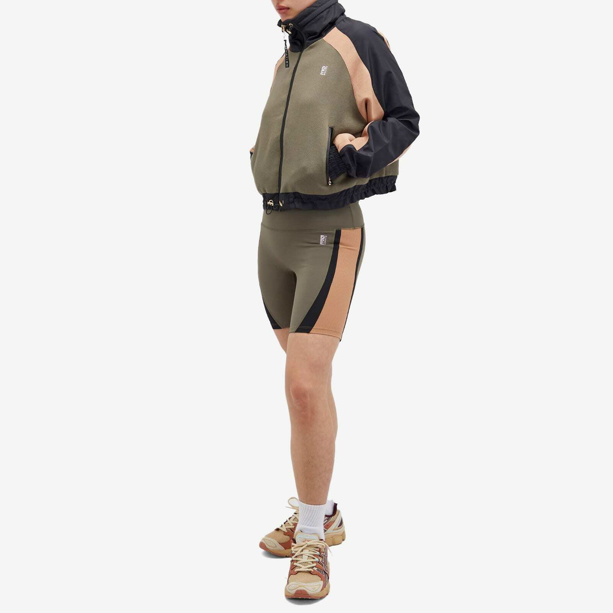 P.E Nation Women's Headling Biker Shorts in Khaki