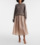 'S Max Mara Effetto pleated taffeta midi skirt