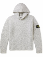 Stone Island - Logo-Appliquéd Knitted Hoodie - Gray