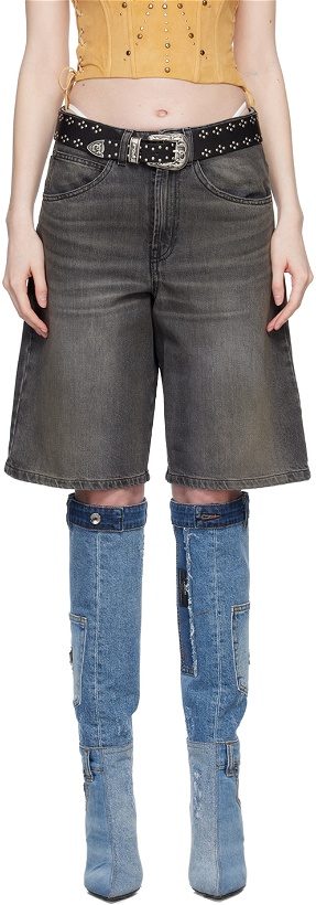 Photo: Guess Jeans U.S.A. Black Vintage Denim Shorts