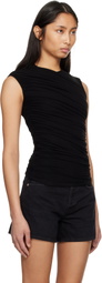 AGOLDE Black Ester Twist Tank Top
