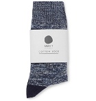 NN07 - Mélange Cotton-Blend Socks - Men - Navy