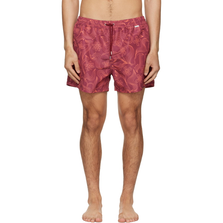Photo: Paul Smith Burgundy Knots Swim Shorts