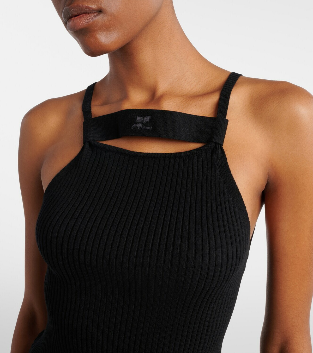 Courrèges Ribbed-knit tank top