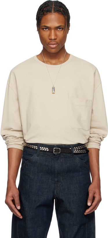 Photo: LEMAIRE Beige Boxy Long Sleeve T-shirt