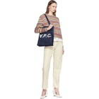 A.P.C. Navy Laure Tote