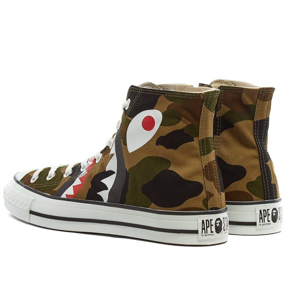 A BATHING APE × converse SHARK CANVAS サメ-