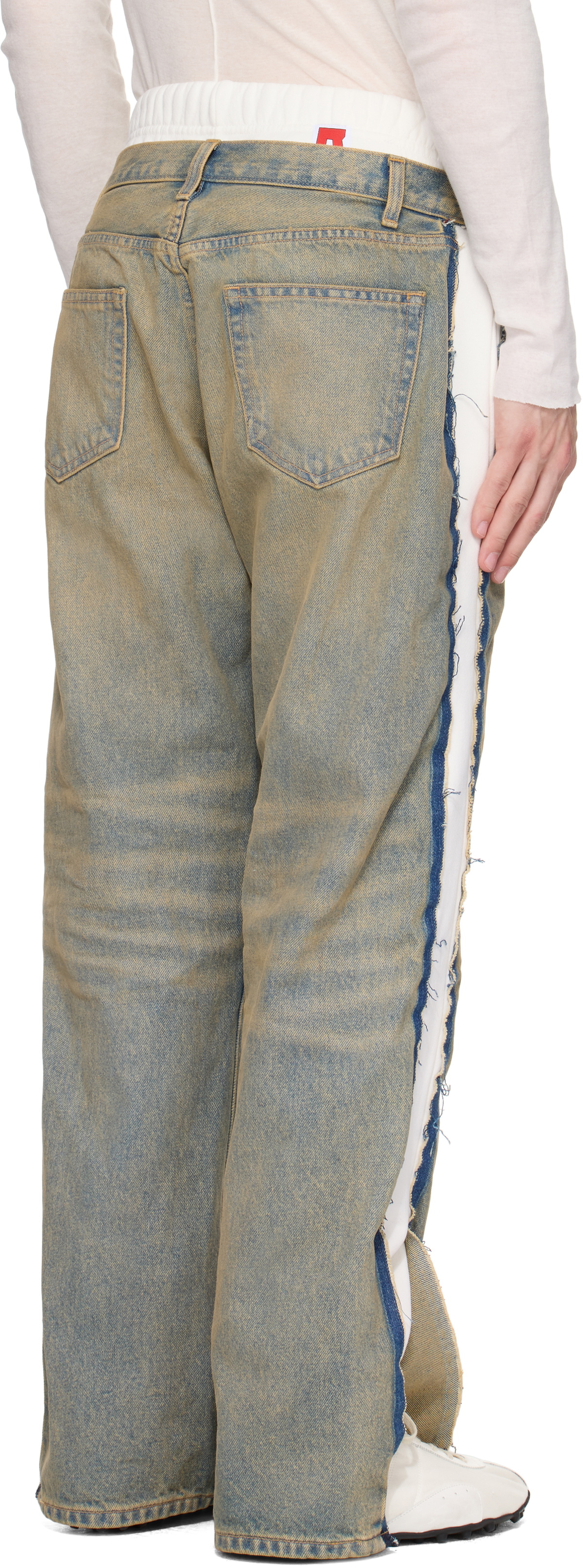 Rivington Roi Rebis White & Blue Fathers Garden Fara-C Jeans