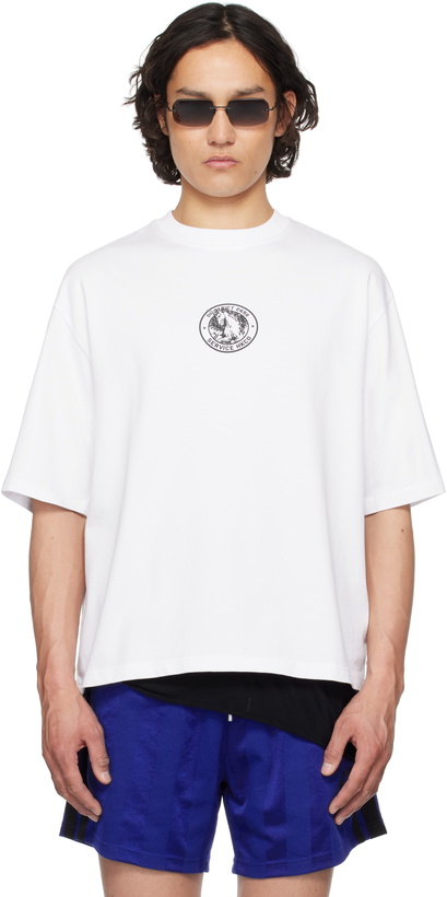 Photo: Han Kjobenhavn White 'Officer' Printed Oversized T-shirt