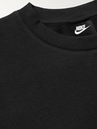 Nike - Sportswear Club Logo-Embroidered Cotton-Blend Tech Fleece Sweatshirt - Black