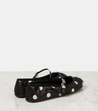Dolce&Gabbana Odette polka-dot satin ballet flats