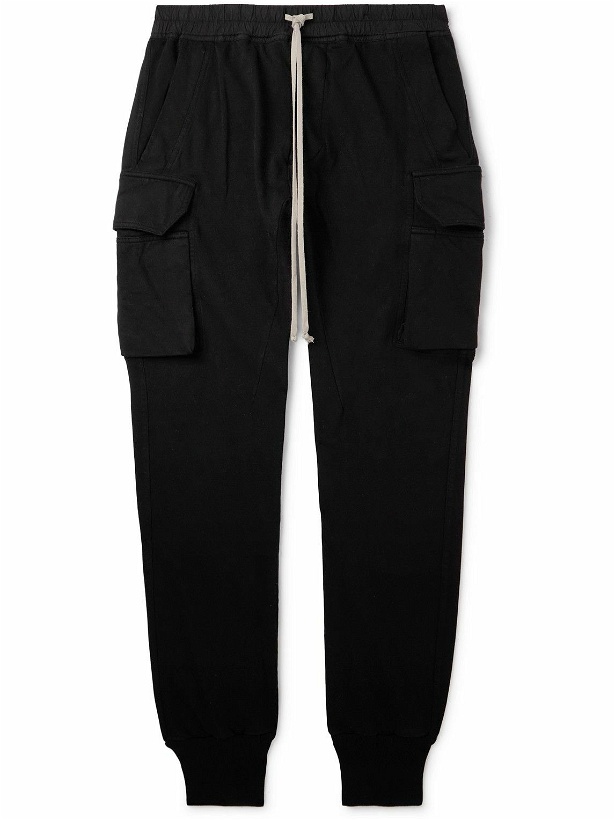 Photo: DRKSHDW by Rick Owens - Mastodon Slim-Fit Tapered Cotton-Jersey Sweatpants - Black