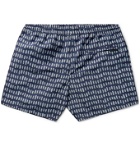 Club Monaco - Arlen Slim-Fit Short-Length Printed Swim Shorts - Blue