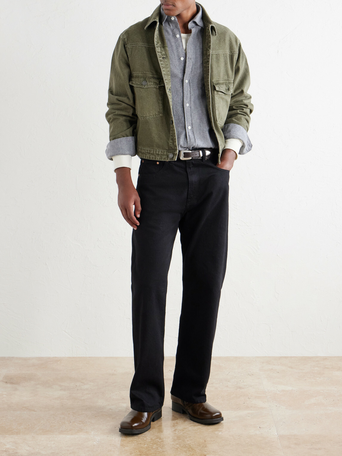 Hartford - Paul Cotton-Flannel Shirt - Gray