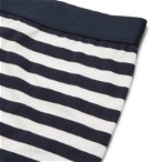 Hugo Boss - Textured Striped Stretch Modal and Cotton-Blend Boxer Briefs - Blue