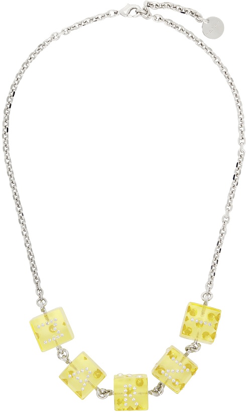 Photo: Marni Silver & Yellow Dice Charm Necklace