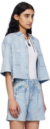 rag & bone Blue Ultra Featherweight Lenna Denim Shirt