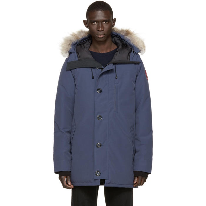 Photo: Canada Goose Navy Down and Fur Spirit Chateau Parka