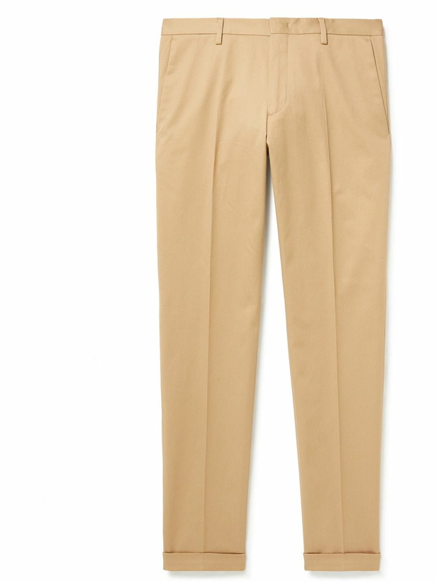 Photo: Paul Smith - Cotton-Blend Gabardine Trousers - Brown