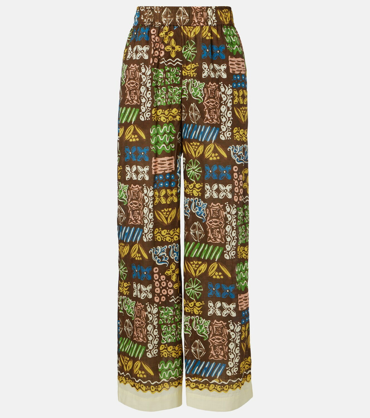 Alémais Minnie printed cotton wide-leg pants