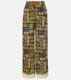 Alémais Minnie printed cotton wide-leg pants