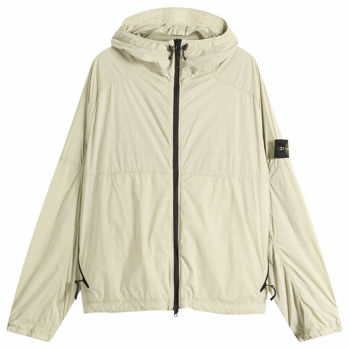 Stone Island Men's Ultralight Nylon Stretch-TC Hooded Jacket in Sand