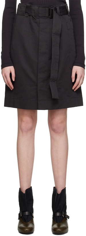 Photo: LEMAIRE Black Apron Midi Skirt
