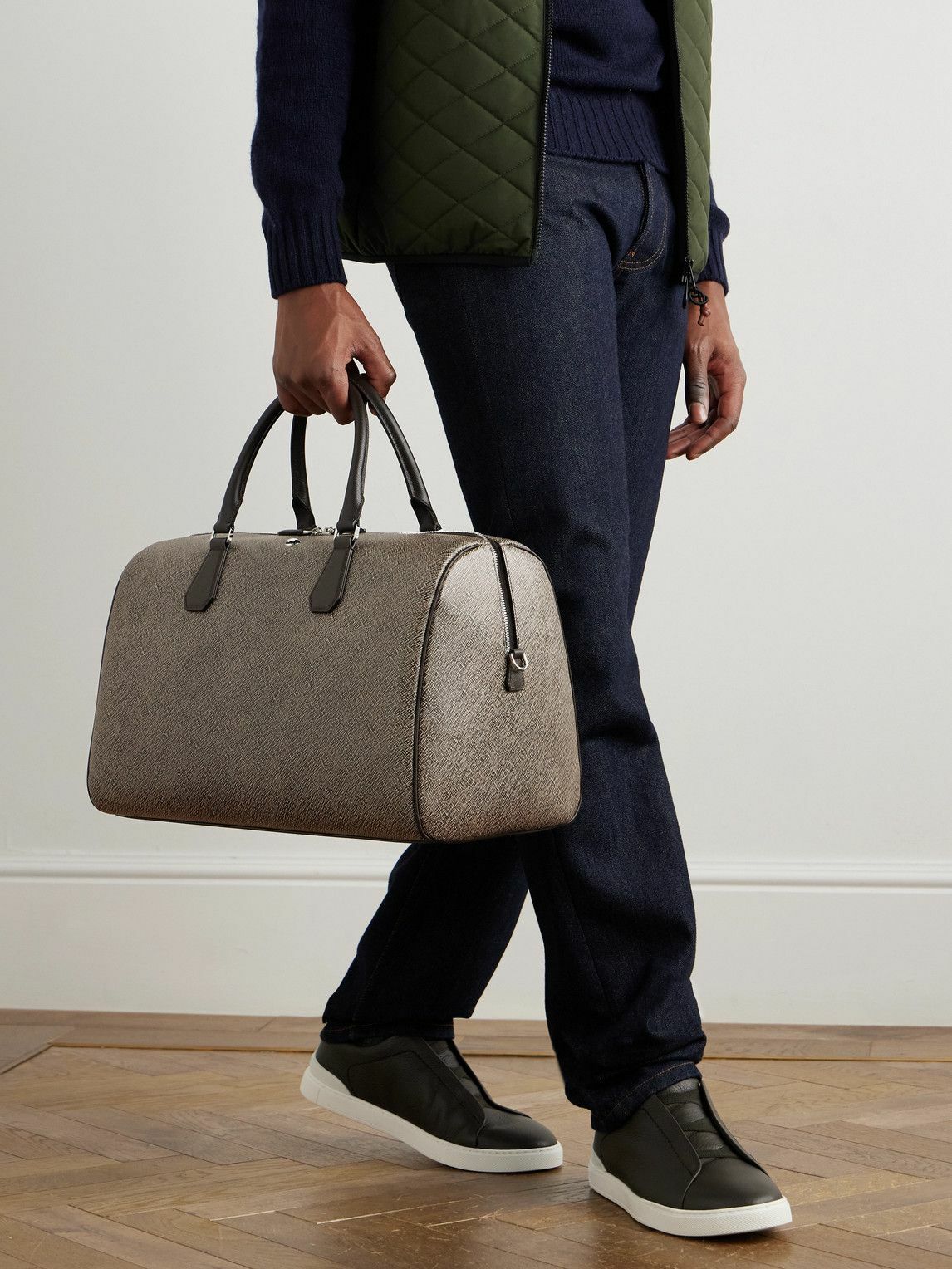 Montblanc - Large 142 Textured-Leather Weekend Bag