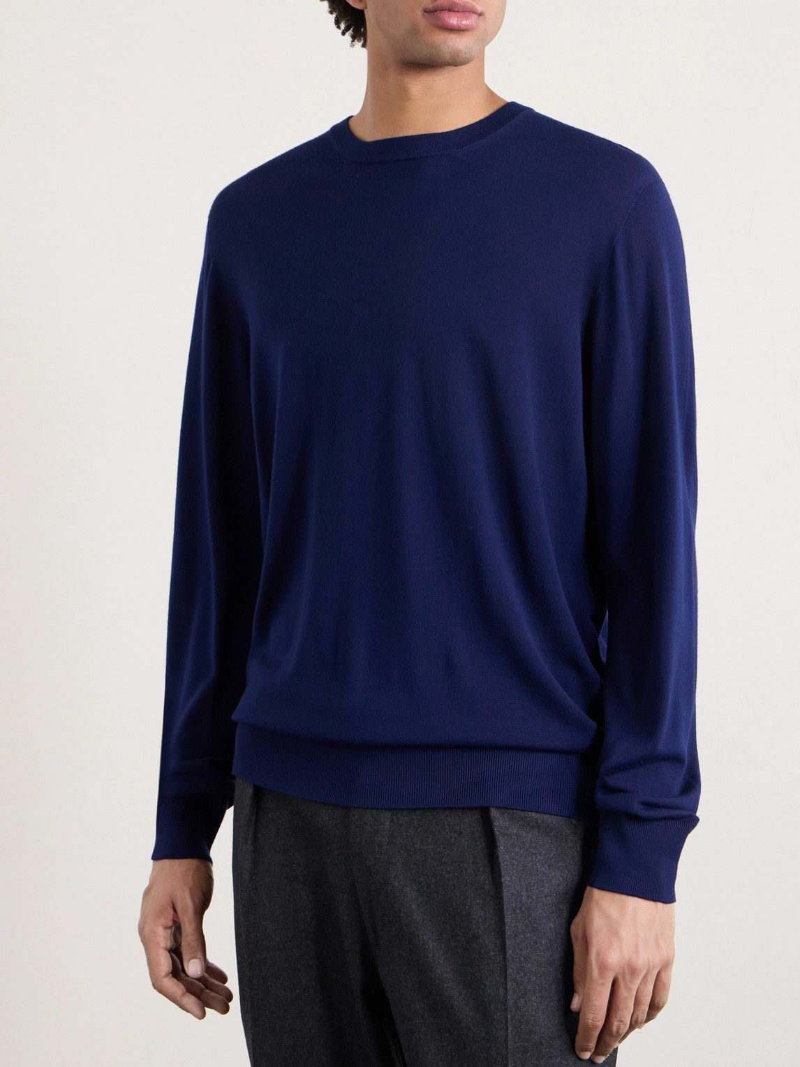 SEASE - Lasca Wish® Virgin Wool T-Shirt - Blue