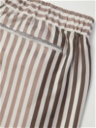 4SDesigns - Activity Straight-Leg Striped Silk-Faille Shorts - Neutrals