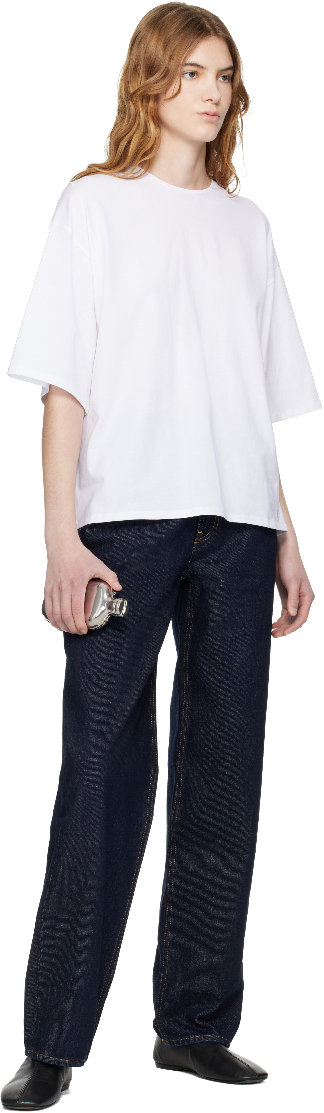 Loulou de Saison Navy Samur LDS Boyfriend Organic Denim Jeans