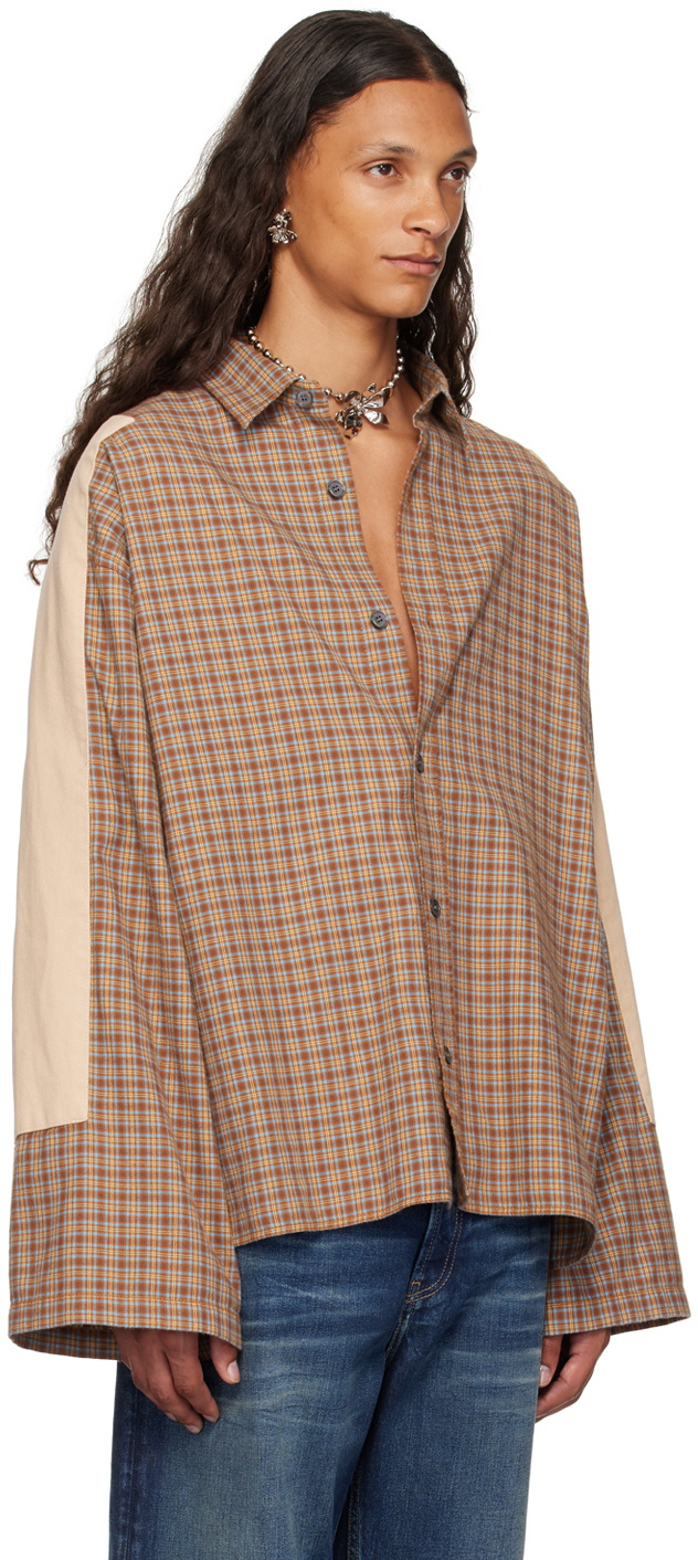 Acne Studios Orange & Blue Check Shirt Acne Studios