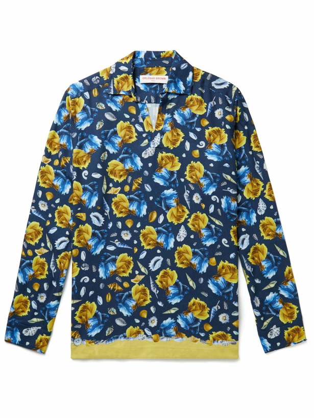 Photo: Orlebar Brown - Club Tropicana Ridley Printed Woven Shirt - Blue