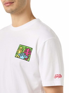 MC2 Saint Barth Man Cotton T-shirt With Keith Haring Design Front And Back Print | Keith Haring Special Edition