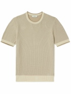 PIACENZA 1733 - Waffle-Knit Cotton T-Shirt - Neutrals